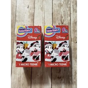 Disney Micro Teenies Holiday 3" Micro Plush – NEW Lot Of 2